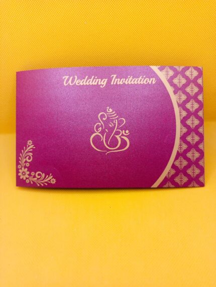 Maroon Colour wedding invitation