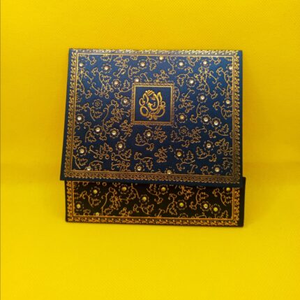 Blue Stone wedding invitation