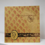 Golden yellow AK wedding invitation