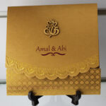 Scallop Gold Wedding Invitation  