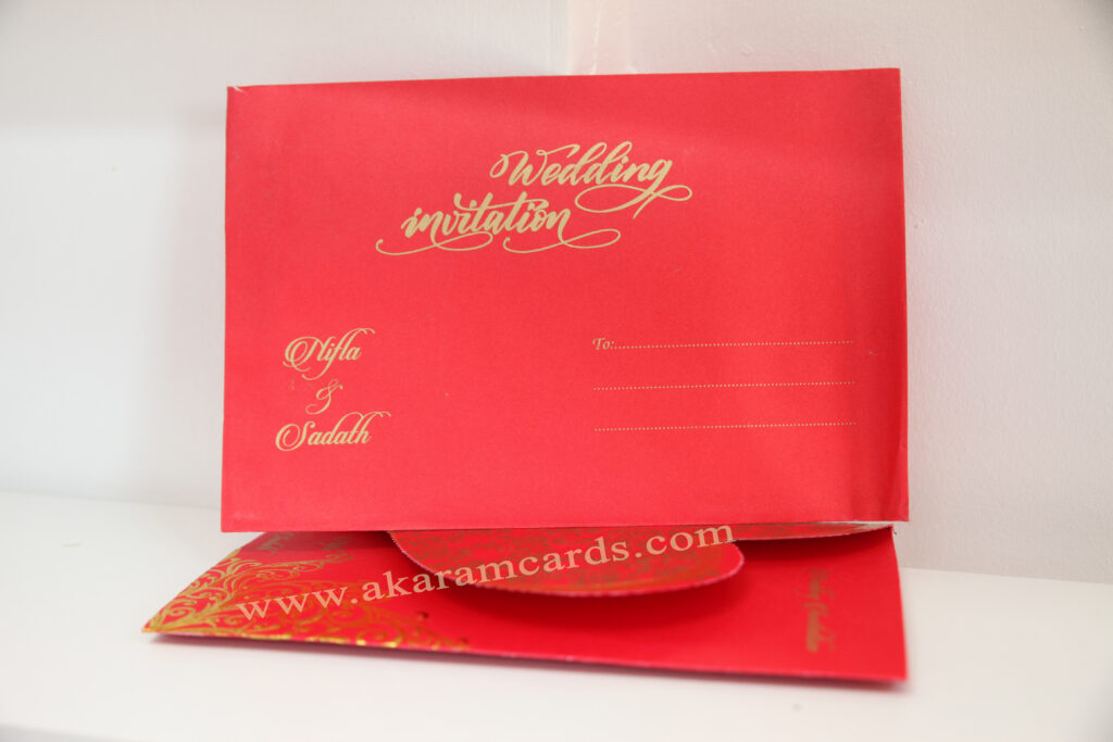 Red Heart card invitation (RM-267A) – Akaram Cards
