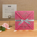 Laser Cut Wedding Invitation.