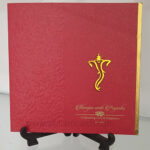 Embossed Red wedding invitation (RE-406)