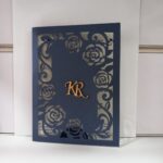 Rose laser cut wedding invitation