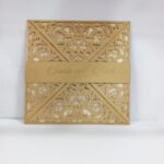 Golden-Laser wedding invitation