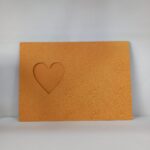 Heart hole wedding invitation