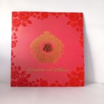 Rose emboss design wedding invitation