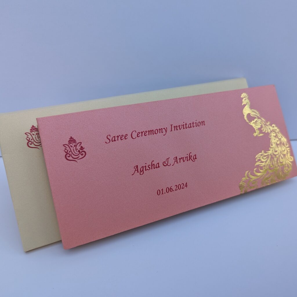 Pink with Cream Puberty Ceremony – Invitations – Akaram Cards