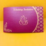 Maroon Colour wedding invitation