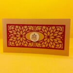 Red Laser cut wedding invitation