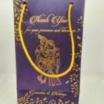 Purple with gold ink gift bag