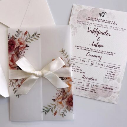 Tracing Sheet Door Open Wedding Invitation