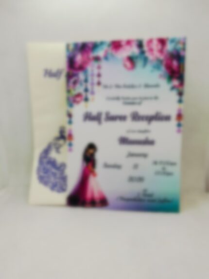 Digital Multiple Flower design Invitation