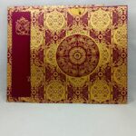 Maroon and Gold Pocket Wedding Invitation