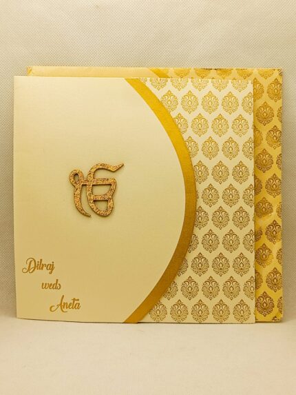 Sikh Design Wedding Invitation.
