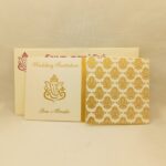 Door open small cream colour wedding card