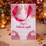 White and Magenta Mehndi bag