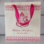 Cream and Maroon Colour Gift Bag - Image 4