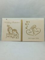 Door open small cream colour wedding card