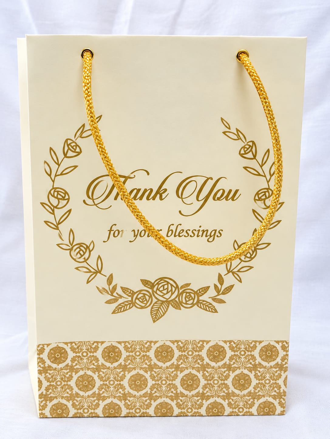 1 by 5 w3 Cream Colour Gift Bag - Image 1