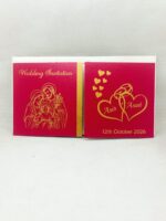 Red Colour Door Open Small Wedding Invitation - Image 3
