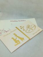 Door open small cream colour wedding card - Image 3