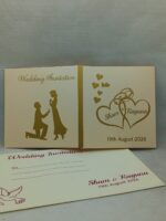 Door open small cream colour wedding card - Image 2
