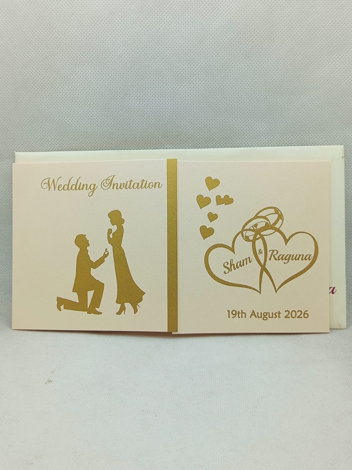WhatsApp Image 2026-09-29 at 5.04.08 PMii Door open small cream colour wedding card - Image 1