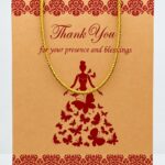 Peach colour gift bag